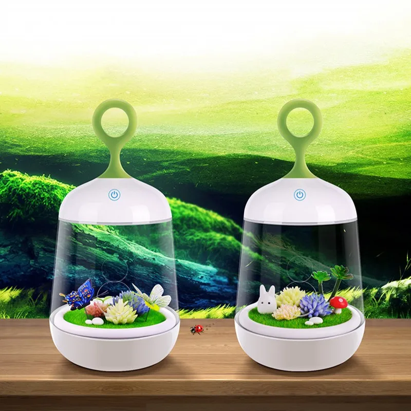 

Creative Butterfly Rabbit LED Night Light Micro Landscape Plant Creative DIY Night Lamp Small Gift USB Charging LED Colorful