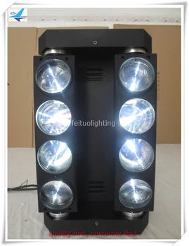 

T-8pcs Free shipping 8x10w white single color spider beam moving head led bar beam light