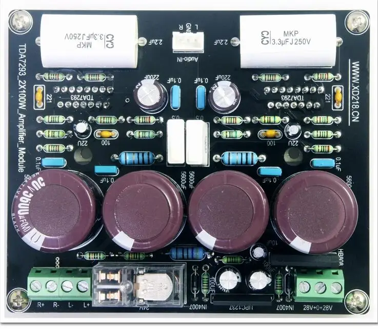 Douk аудио TDA7293 Усилитель мощности доска Hifi 2,0 канал 2*100 вт DIY AC 28+ 0+ 28 в