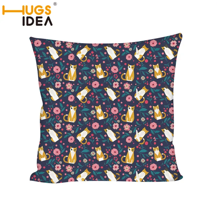 HUGSIDEA سيامي القط مربع الفراش سيارة المخدة قطب كرسي كنبة مكتب غطاء الوسادة لينة فندق غرفة المعيشة كيس وسادة HUGSIDEA سيامي القط مربع الفراش سيارة المخدة قطب كرسي كنبة مكتب غطاء الوسادة لينة فندق غرفة المعيشة كيس وسادة