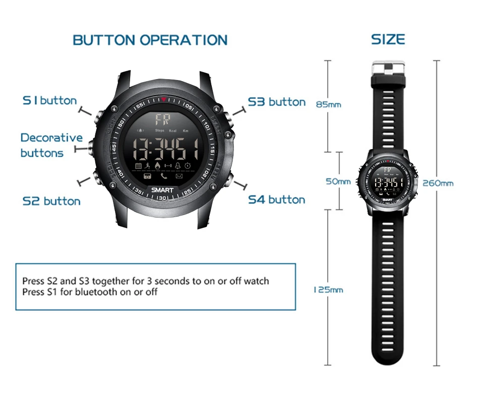 LIGE новые спортивные умные часы мужские Многофункциональные цифровые часы Bluetooth шагомер IP68 Водонепроницаемые умные электронные часы+ коробка