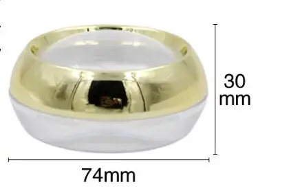 1 шт., 50 г/мл, золотой акриловый контейнер для конфет, прозрачные косметические бутылки, банка для крема, пустая Капсульная бутылка, инструменты для макияжа