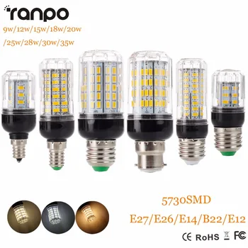 

E27 E14 220V LED Lamp 5730 SMD LED Corn Bulb Lampada Ampoule Lighting 24 27 30 36 59 69 72 Leds Lamp Bombillas Light Bulbs