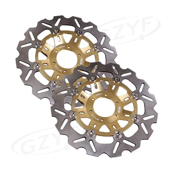 

Motorcycle Front Brake Disc Rotors Set for Honda CBR250RR NC22 1990-1999 & NSR250RR MC18 MC21 MC28 1988-1998 Gold