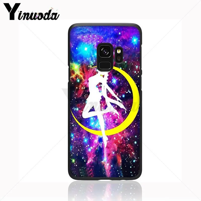 Yinuoda Сейлор Мун черный мягкий чехол для телефона Samsung Galaxy s9 s8 plus note 8 note9 s7 note5