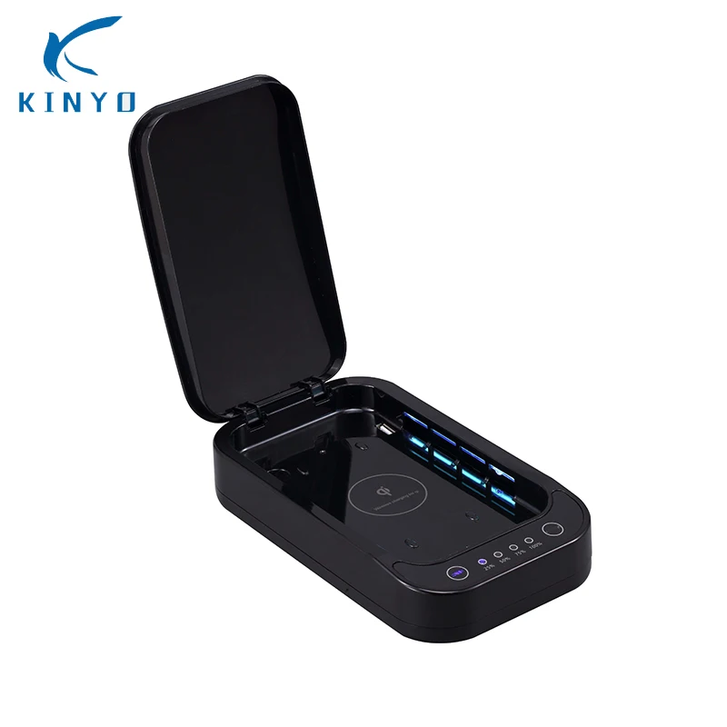 

2018 Newest Hot Selling USB Mobile Phone Sterilizer Automatic Voice With USB Charging Wireless Charging For QI
