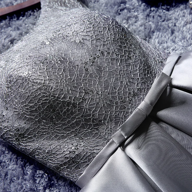 Короткое платье для выпускного вечера es длиной до колена атласное выпускное