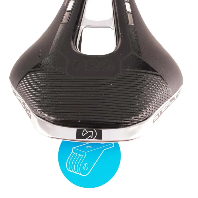 Shimano PRO Stealth 7X7mm carbon 7X9mm LTD Черное и серебряное седло из нержавеющей стали для