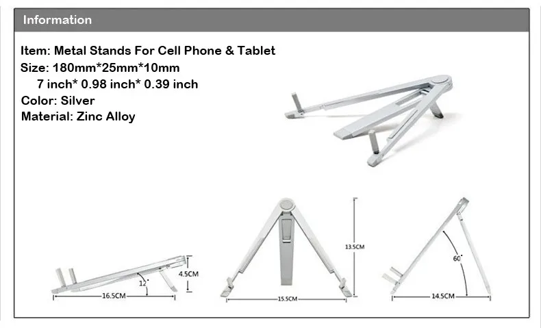 Фирменная Новинка мульти-регулируемый угол цинковый сплав Держатели для планшетов подходит для 4-10.5 дюймов iPad, Galaxy Tab, kindle Fire, Xoom, HTC флаер