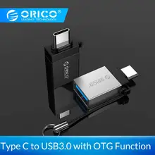 ORICO адаптер типа OTG C(M)-USB 3,0(F) Конвертор USB3.0 5 Гбит/с Скорость передачи данных анти-потерянный ремешок дизайн для телефонов и планшетов