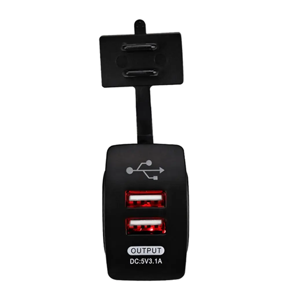12-24V Dual USB Автомобильное зарядное устройство 5V 3.1A универсальное автомобильное зарядное устройство для мобильного телефона Замена для авто мотоцикла Электрический автомобиль Лодка