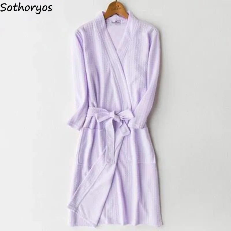 Женские однотонные халаты для невесты, элегантные тонкие повседневные Простые пижамы, дышащие мягкие кимоно, халат для женщин, разные цвета, шик
