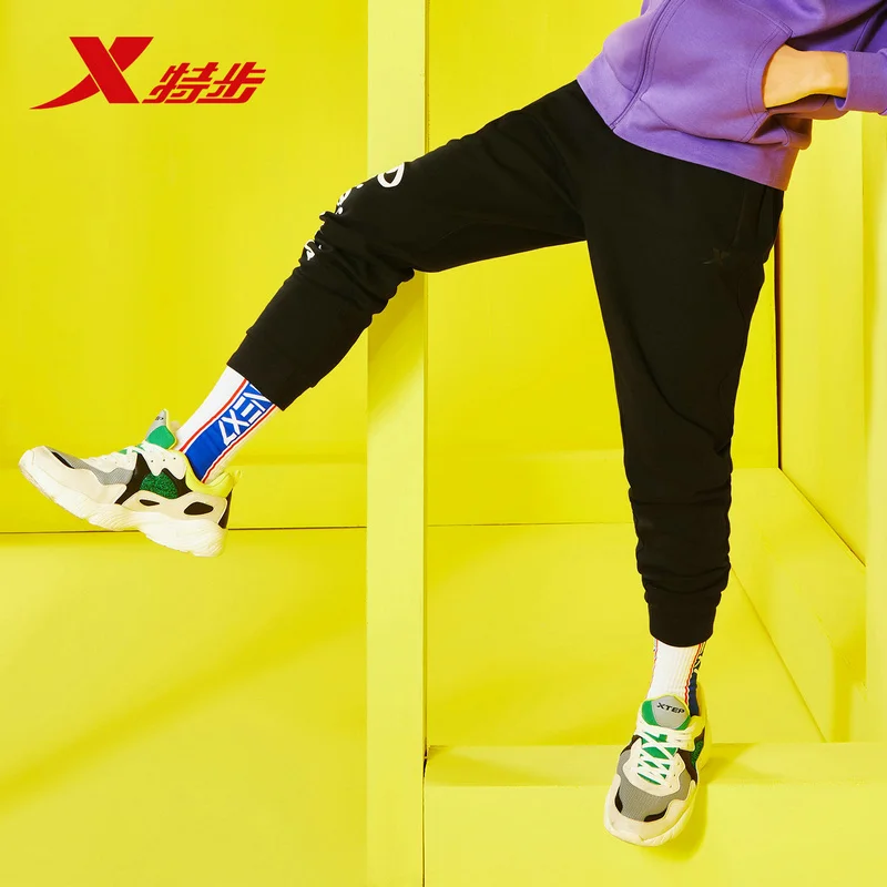 

881129639341 Xtep men's sports trousers 2018 autumn and winter new leg-knit fashion comfortable casual pants