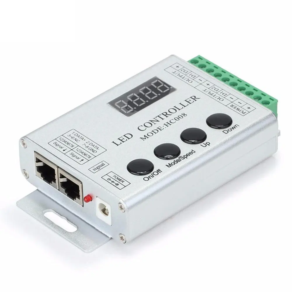 HC008 RGB Led Pixel Control ler программируемый контроллер 2048 пикселей 133 режимов эффектов WS2811