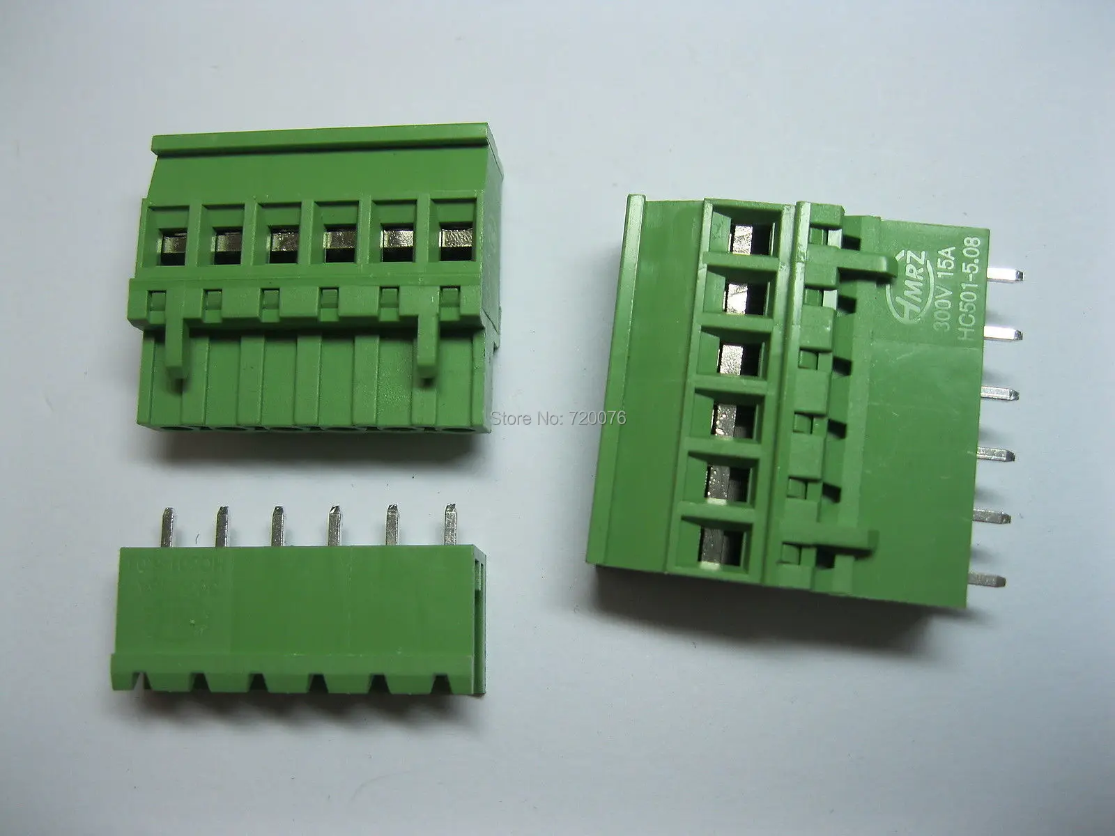 

10 pcs 5.08A 5.08mm Straight 6 pin Screw Terminal Block Connector Pluggable Type