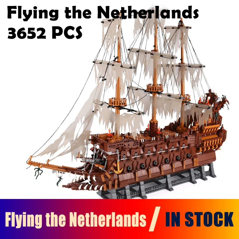 

Model Building Blocks toys 16016 3652Pcs The Flying the Netherlands compatible with lego MOC Series Educational DIY toys hobbies