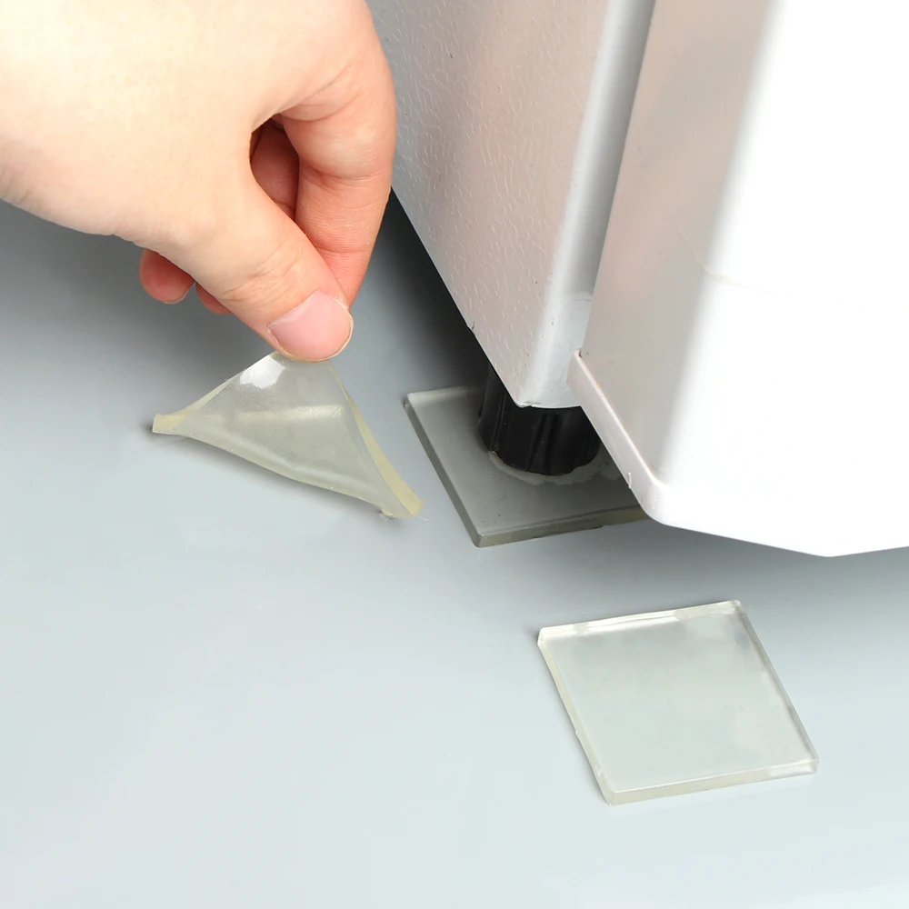 

4PCS/PACK New Non-Slip Mat Portable Washing Machine Transparent Silicone Pad Anti Vibration Refrigerator Bathroom Accessory