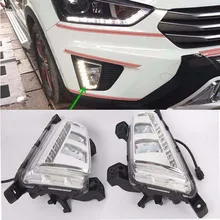 2 Pz Bianco LED Daytime Running Light DRL Frontale Lampada Della Nebbia per Hyundai IX25 2014 2015 2016