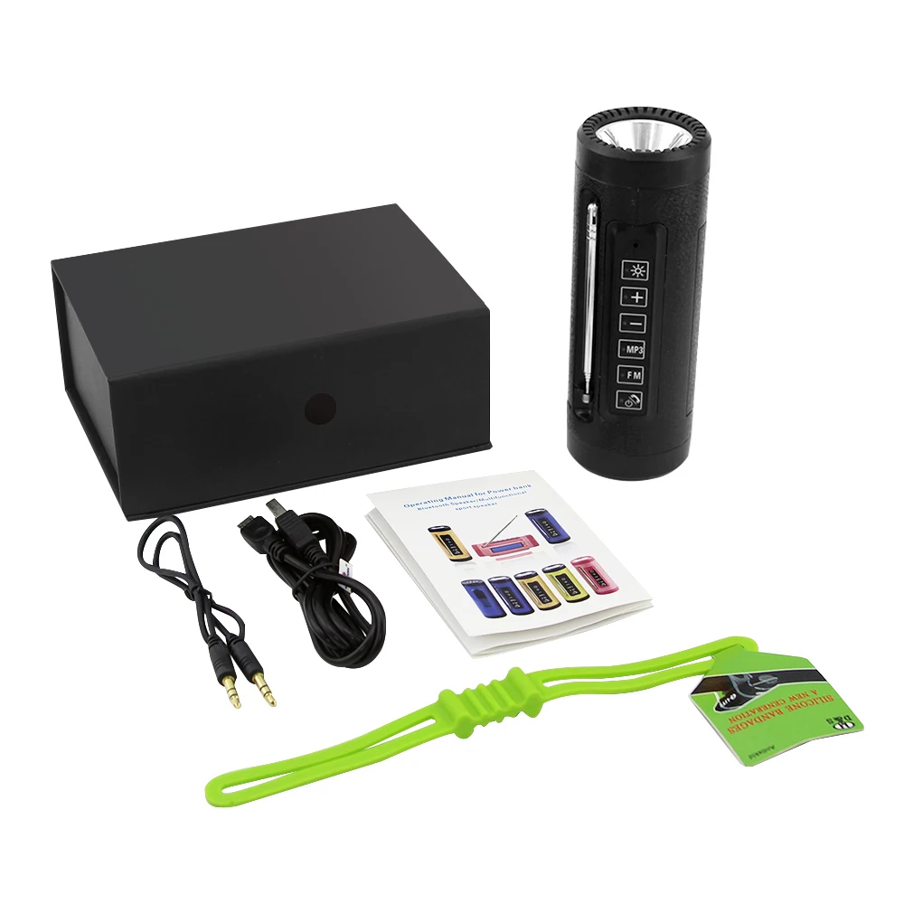Mini Wireless Bluetooth Speaker Portable Hifi Stereo BT Speaker Subwoofer Speaker With Antenna Boombox FM Flashlight Mp3