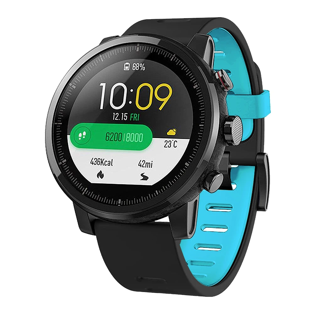 Huami Amazfit Stratos 2 band смарт-часы ремешок дышащие силиконовые полосы pace браслет ремень для xiaomi huami amazfit Pace 2 banda