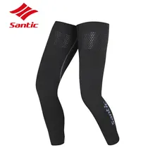Santic наколенник для езды на велосипеде зимний термальный фитнес-велосипед тренировочные гетры для мужчин бег баскетбол велосипед Гетры Леггинсы