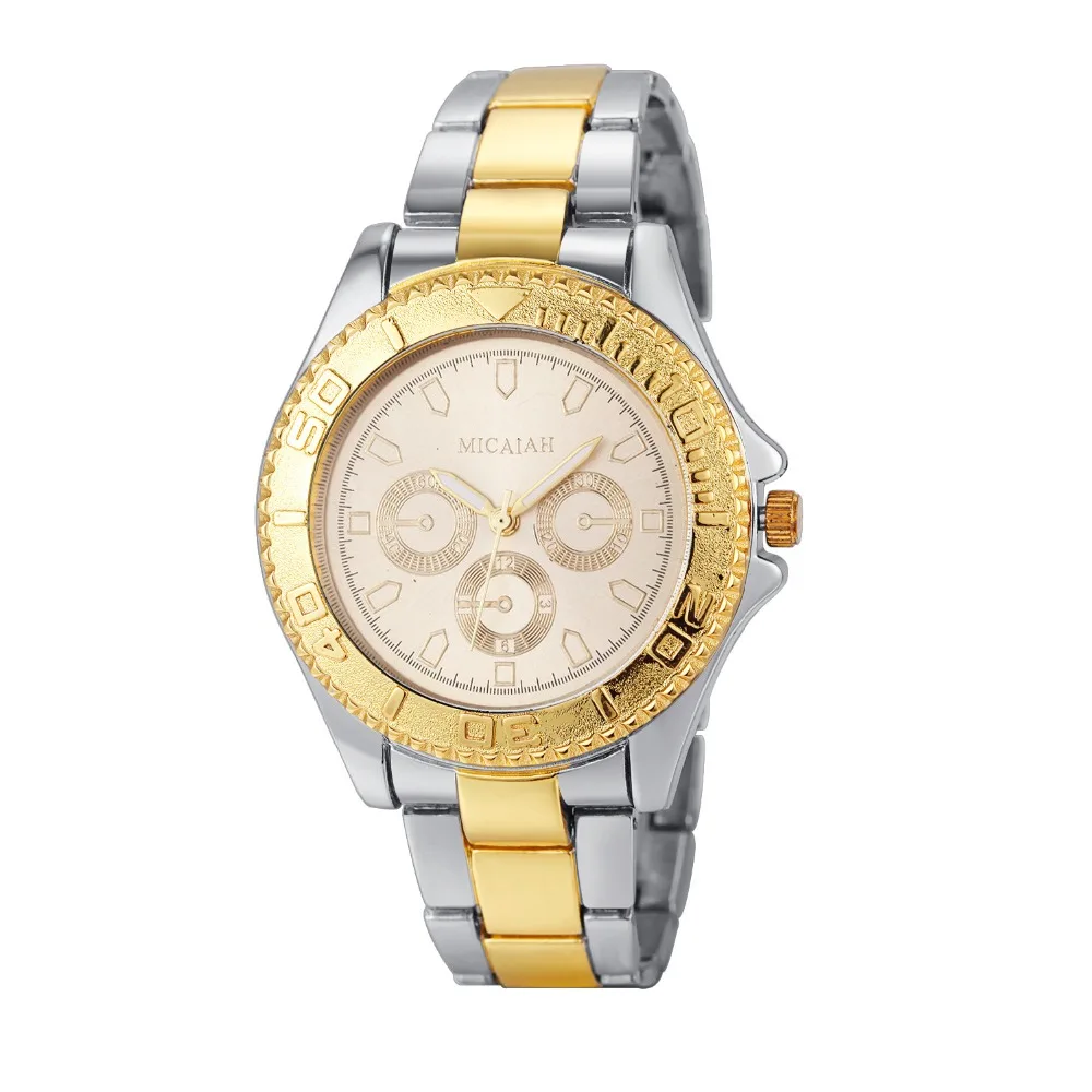 

Fashion Men's Quartz Wristwatches Luxury Date Gold Dial Stainless Steel Analog Quartz Wristwatch Clock Gift relogio masculino Q5