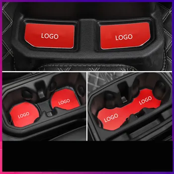 

5PCS/SET Metal High Quality Center Console Cup Pad Mat For Jeep Wrangler JL 2018 AAA222