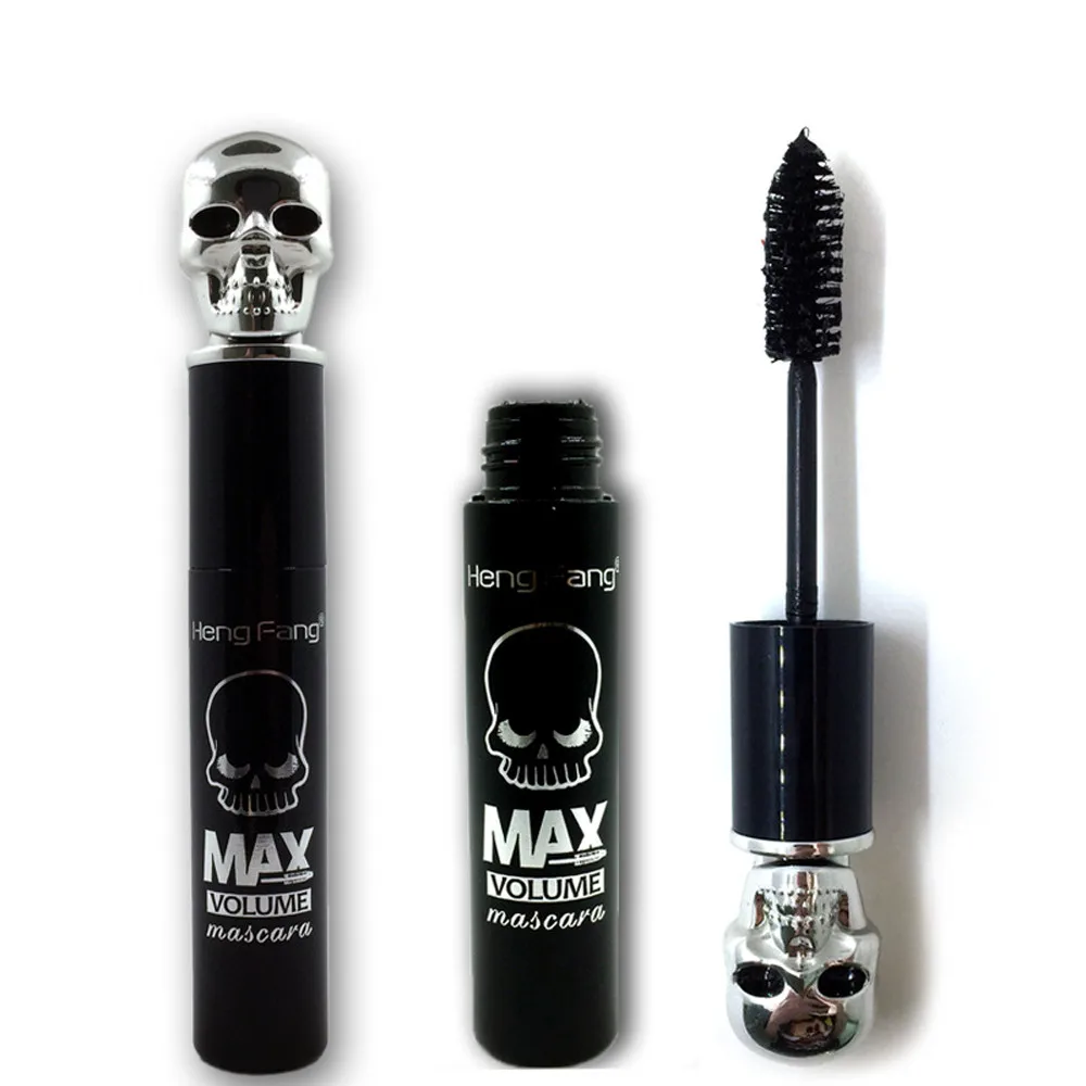 

Thick Black Eyelash Extension Waterproof Eye Makeup EyelashChiffon Skull Mascara Stretch Curl Waterproof Lasting Makeu