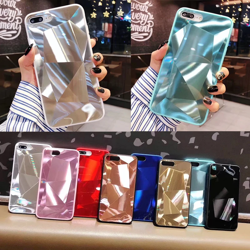 

Simple Geometric plating mirror phone Case for Samsung Galaxy S7 S8 S9 plus Note 9 J3 J5 2017 J6 A6 A8 2018 Shiny silicone cover
