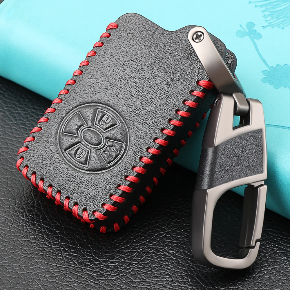 

3 Buttons Car Smart Key Cover Case For Toyota RAV4 2009 2011 RAV 4 Yaris 2011 Corolla Keys Keychain Leather Case with Key Ring