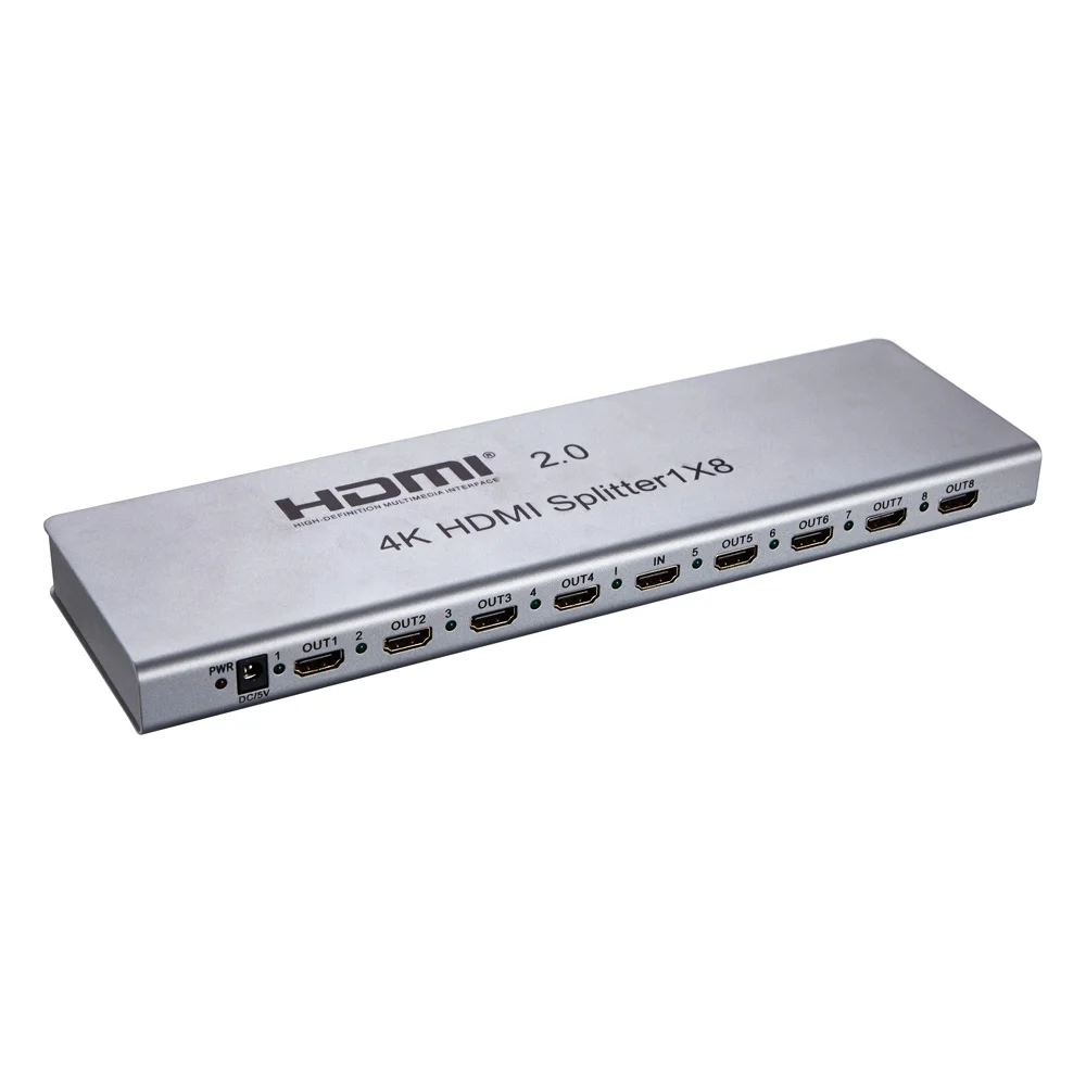 PUZHIJIE 1x8 HDMI 2 0 разветвитель 1 в 8 Выход Разветвитель переключатель Поддержка 4 K/60 HZ