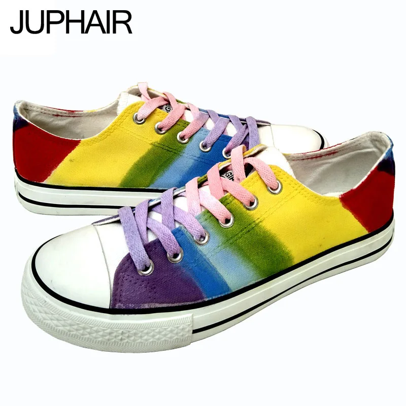 ФОТО JUP Shoes Mens Males men's Boys Hand-painted Flats Shoes Platform Galaxy Colorful Footwear Mens Shoes Sales Chaussure Homme Max