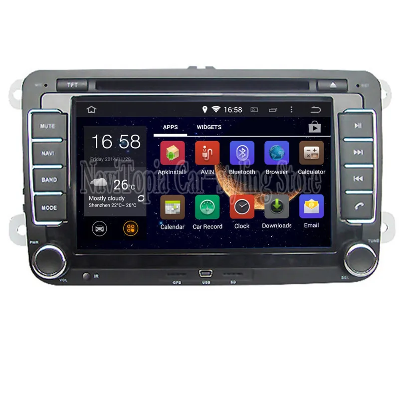 Best Ectwodvd Android 9.0 Car Multimedia DVD Player for VW CROSS GOLF/BLUE MOTION for SPORTLINE/BORA/AMAROK GPS Navigation 1