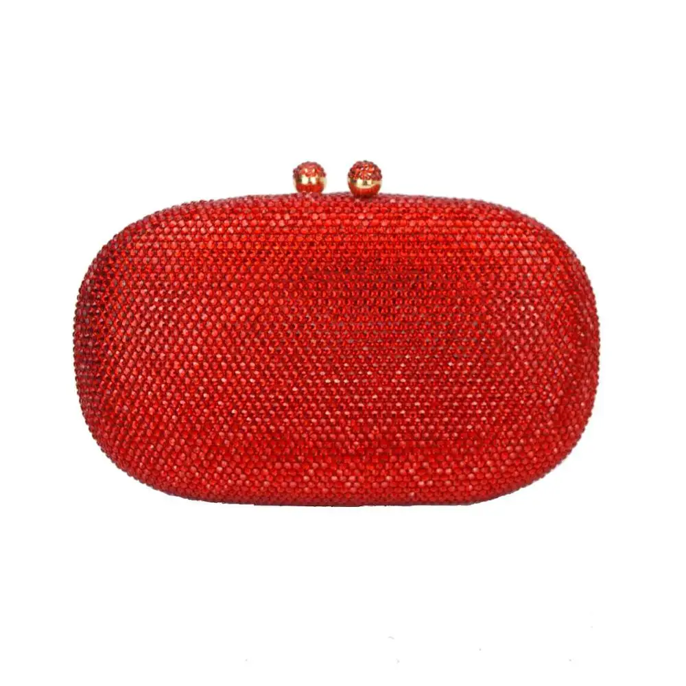 Red -A Модный клатч с кисточками и кристаллами, вечерняя сумочка s, розовое золото, вечерние сумки, серебряные свадебные сумки AB, розовая вечерняя сумочка цвета фуксии - Цвет: Red -A