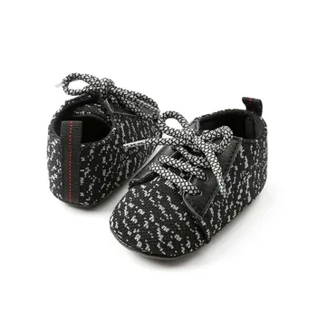 

Hot Sale Baby Girls Boys Shoes Anti-slip PU Leather First Walkers Soft Soled Newborn Solid Color Sneakers 3 Style