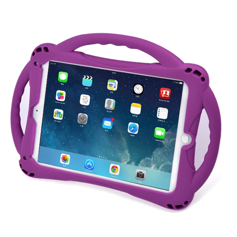 Shockproof Kickstand for iPad 9.7 Case Kids Soft Non-toxic Silicon Children Cover for iPad 2 3 4 Air 2 1 Mini Coque