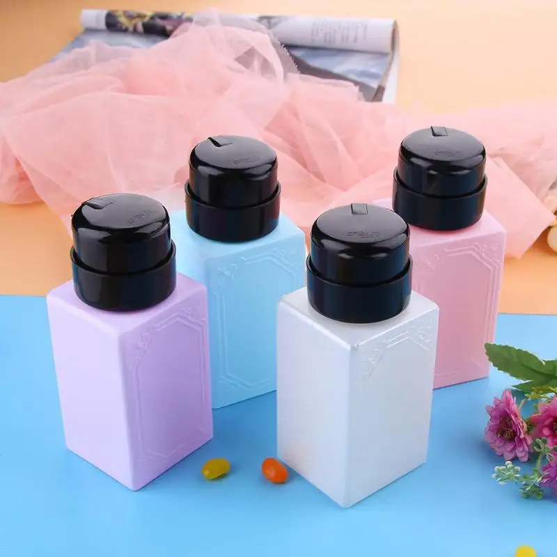 

Large Capacity Empty Pump Liquid Alcohol Dispenser Press Nail Polish Remover Cleaner Bottle Make Up Refillable Container Tools