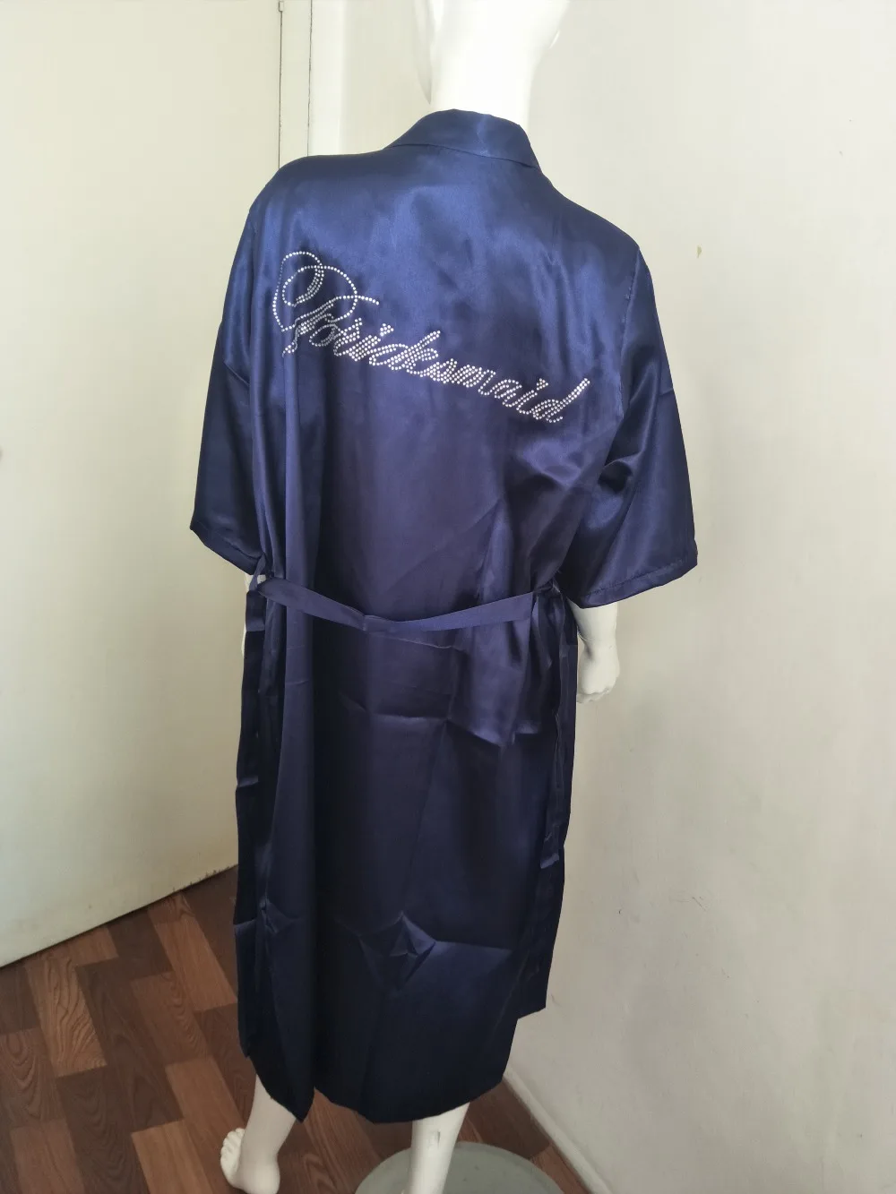 Свободное длинное кимоно из искусственного шелка с логотипом на заказ, женское свадебное платье для невесты и подружки невесты, свадебное платье для девичника