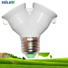Lamp Holder Converter Socket Conversion with Fireproof Material E27 to 2 E27 Bulb Base type 2E27