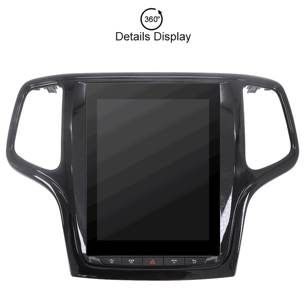Perfect ZWNVA Tesla Style IPS Plus Screen Android 7.1 Car No DVD Player GPS Navigation For JEEP Grand Cherokee 2014 2015 2016 2017 Black 5