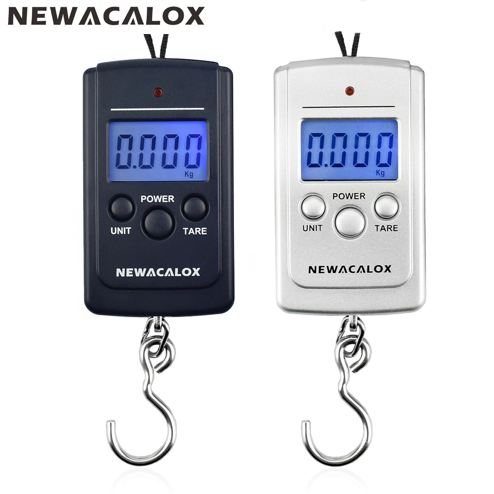 NEWACALOX 40kg 88lb Mini Portable Digital Fishing Scale LCD Display Weighting font b Electronic b font