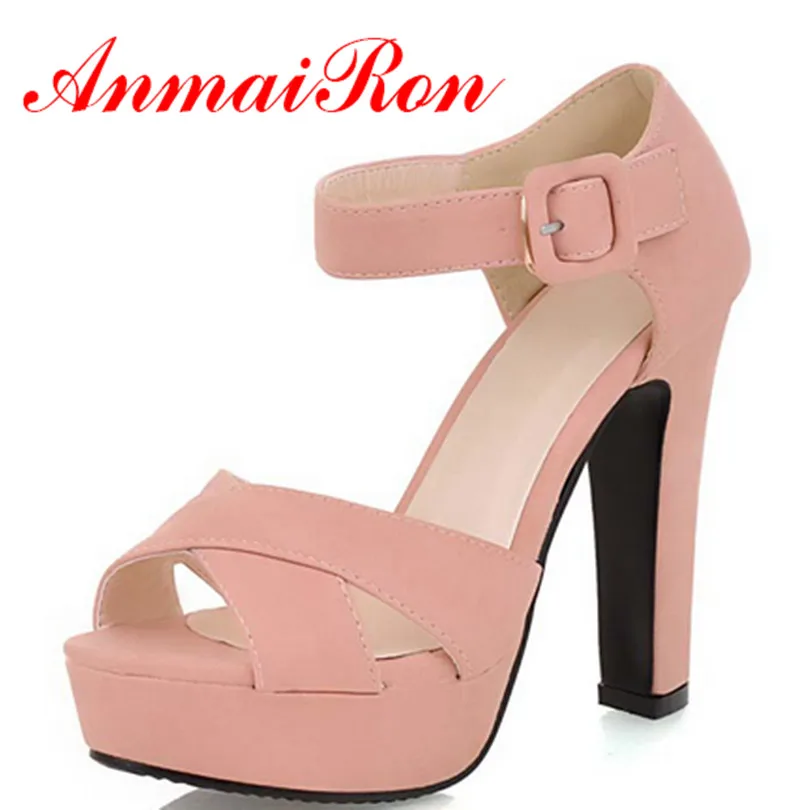 

ANMAIRON Sandals New Arrive Summer 12cm Ultra High Heels Shoes Women Sandals Platform Pumps Female Party Wedding Shoes Size34-43