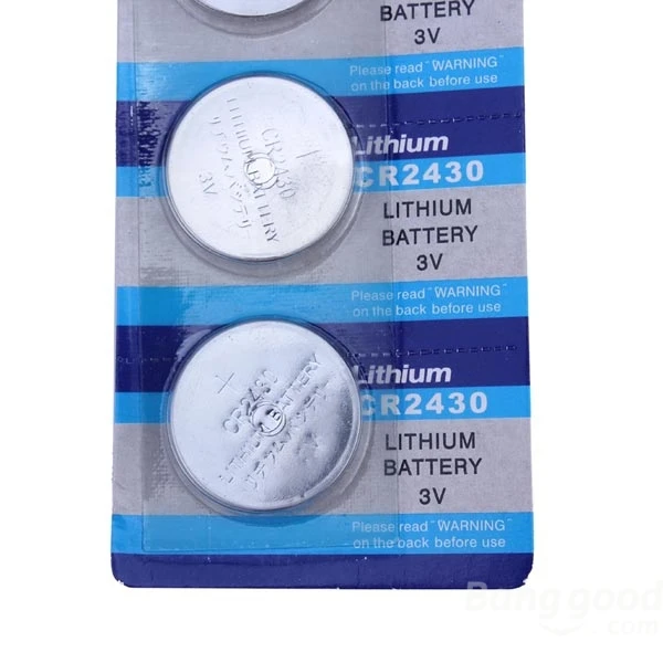Super Deal 5PCS Lithium CR 2430 Cell Button Coin Battery Watch 3V Electronic | Электронные компоненты и