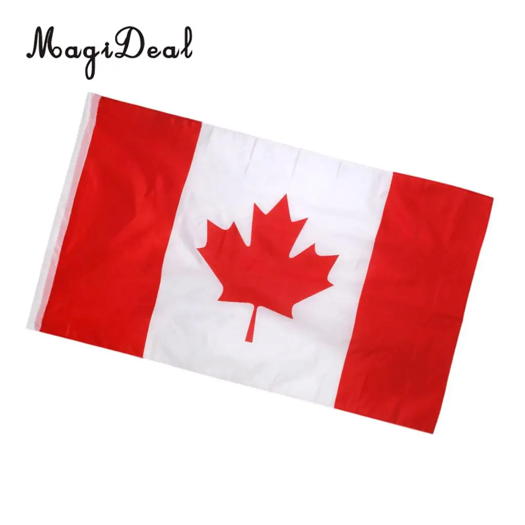 2 Pieces American USA Canada Canadian Flag Large Banner 150X90cm / 5X3ft