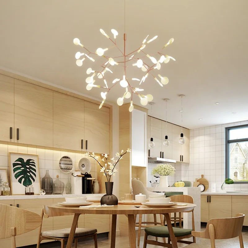  Modern Art Tree Leaves Led Dining Room Pendant Light Nodric Tree Branches Design Studio Light Fixtu - 32991745042
