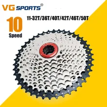 VG Sports 10 Speed Cassette 10 velocidade 11-32T/36T/40T/42T/46T/50T MTB Bicycle Freewheel Fixie cog cdg SRAM Road Bike Flywheel цена VG Sports 10 Speed Cassette 10 velocidade 11-32T/36T/40T/42T/46T/50T MTB Bicycle Freewheel Fixie cog cdg SRAM Road Bike Flywheel цены онлайн