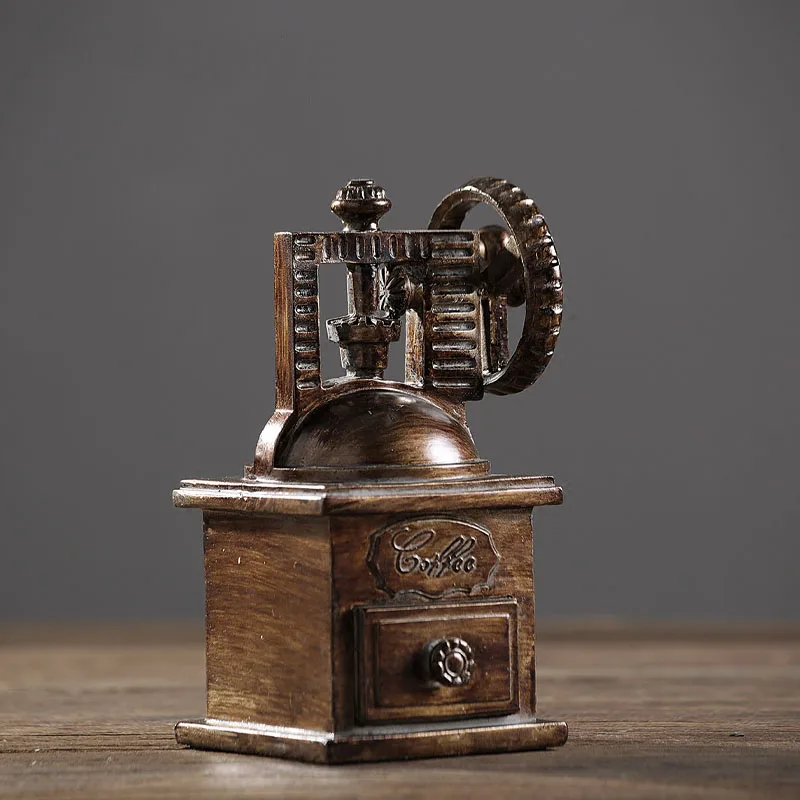 آلة القهوة الأمريكية ريترو الراتنج خزانة دراسة الديكور ديكور غرفة الديكور الشمالي نموذج فيلا الناعمة على مكتب