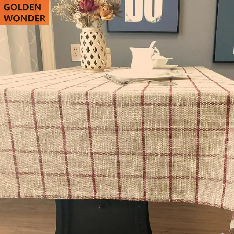 

Modern Simple Cotton And Linen Tablecloth Pastoral Style Table Cloth Rectangular Tablecloths