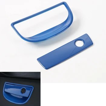 

YAQUICKA 2Pcs/Set Auto Co-pilot Passenger Position Storage Box Handle Cover Decoration Trim For Wrangler 2011-2016 Blue
