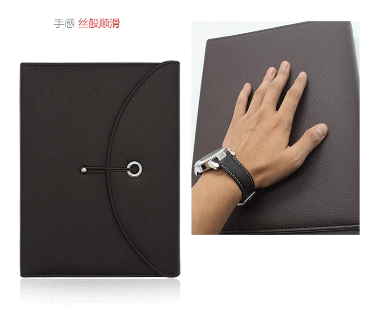 Leather Conference Folder Business File Travel Meeting Holder Daily Office Envelope Organ Bag A4 Size (13)